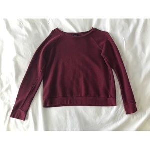 Forever 21 Red Ribbed Long Sleeve